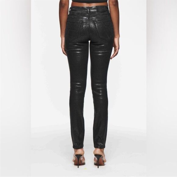 REBECCA MINKOFF | NEW Black Coated Sparkle Skinny Jeans Women’s Size 6 & 8 - Picture 2 of 13